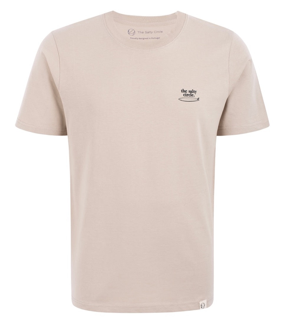 the salty circle thalassophile t-shirt in sand 