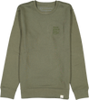 Khaki Green Crewneck Sweatshirt Organic Cotton