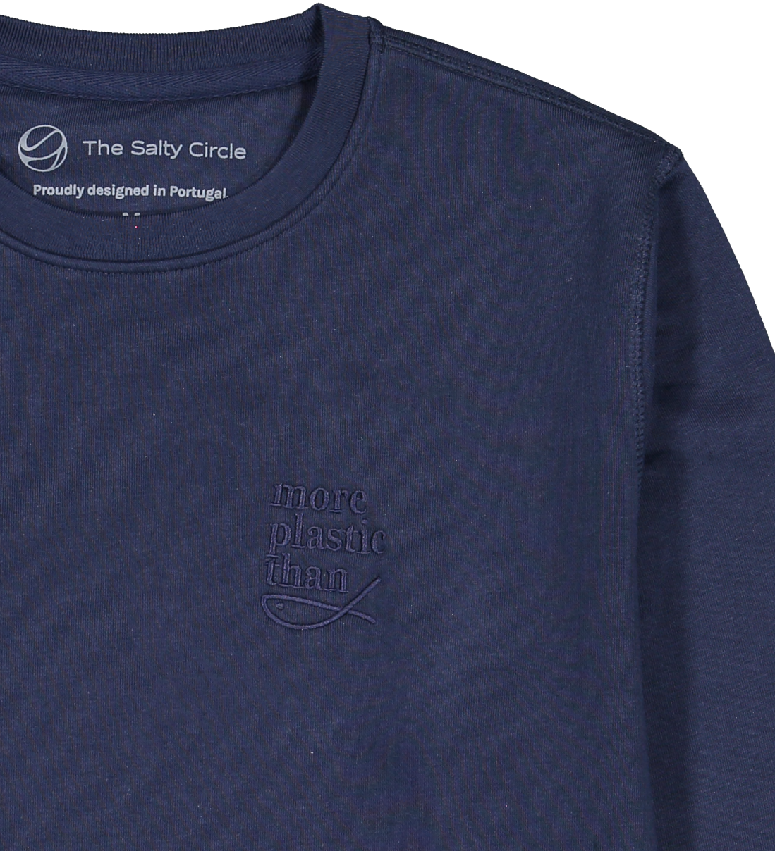 Navy Blue Crewneck Sweatshirt Organic Cotton