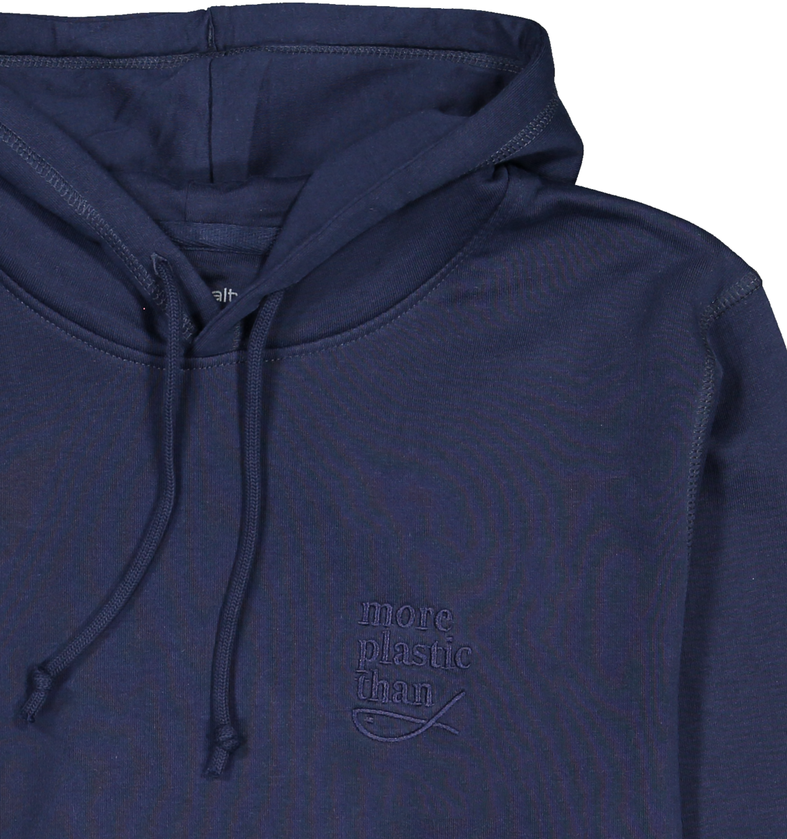 Navy Blue Hoodie with fish Organic Cotton